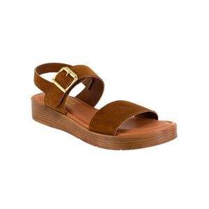 BELLA VITA Womens Brown Padded Tay-italy Round Toe Buckle Slingback Sandal 6.5 W